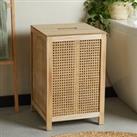 French Cane Laundry Hamper Brown