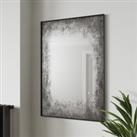 Rectangle Distressed Edge Mirror, 60x90cm Black