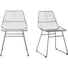 Siena Set of 2 Dining Chairs Grey