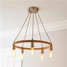 Shelley Rope 5 Light Ceiling Fitting Silver