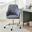 Ashleigh Button Back Grey Office Chair Grey