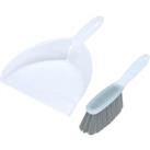 Dust Pan and Brush Grey