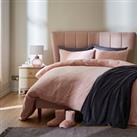 Dunelm Teddy Bear Luxury Pink Super Kingsize Duvet Cover and Pillowcase Set Pink