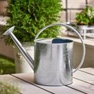 9L Galvanised Watering Can Silver