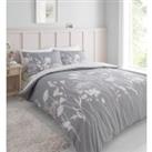 Meadowsweet Floral Pink Duvet Cover and Pillowcase Set Pink/Grey