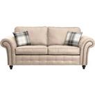 Oakland Soft Faux Leather 3 Seater Sofa Beige