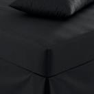 Pure Cotton Fitted Sheet Black