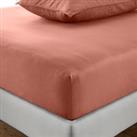 Soft Washed Recycled Cotton Fitted Sheet Orange