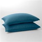 Soft Washed Recycled Cotton Standard Pillowcase Pair Blue