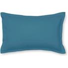 Soft Washed Recycled Cotton Oxford Pillowcase Blue