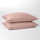 Pure Cotton Standard Pillowcase Pair Pink