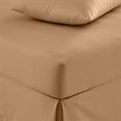 Pure Cotton Fitted Sheet Brown