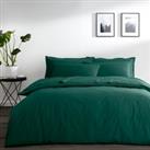 Pure Cotton Emerald Plain Dye Duvet Cover Green