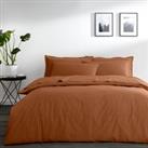 Pure Cotton Orange Plain Dye Duvet Cover Orange