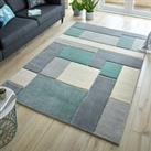 Cosmos Hand Carved Rug Green/Grey