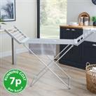 Heated Airer with Wings Silver