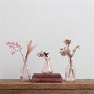 Set of 3 Pretty Boho Vases with Stems Pink