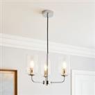 Palazzo 3 Light Ceiling Fitting Clear