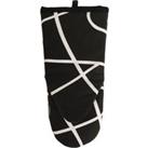 Curves Single Oven Glove Black and white
