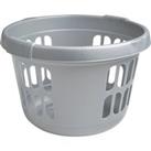 Recycled Plastic Round Laundry Basket Grey