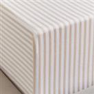 Dorma Bee Collection Woven Stripe 100% Cotton Fitted Sheet White