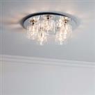 Vogue Armoury 5 Light Flush Ceiling Fitting Silver