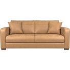 Carson Deep Sit Antique Faux Leather 3 Seater Sofa Brown
