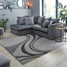 Mirage Square Rug Charcoal