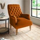 Bibury Buttoned Back Chair Orange