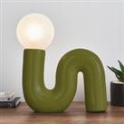 Elements Viggo Table Lamp Green