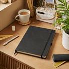 Waters and Noble Premium Faux Leather A4 Notebook Black