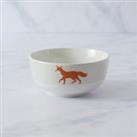 Fergus Fox Porcelain Cereal Bowl White/Brown