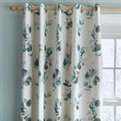 Eucalyptus Green Eyelet Curtain Green/White