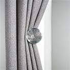 Mix and Match Peacock Curtain Single Holdback Silver