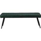Montreal 2 Seater Dining Bench, Faux Leather Green