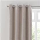 Touch of Linen Natural Thermal Ultra Blackout Eyelet Curtains Beige