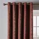 Opulent Chenille Red Eyelet Curtains Red