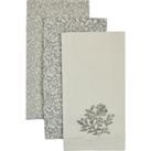 Set of 3 Chartwell Tea towels Grey/White