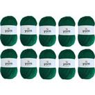 Pack of 10 DK Yarn 100g Balls Green