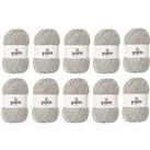 Pack of 10 DK Yarn 100g Balls Silver