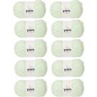Pack of 10 DK Baby Yarn 100g Balls Green