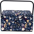 Enchanted Park Large Sewing Box Navy Blue/Yellow/White
