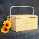 Small Leaf Sewing Box Yellow