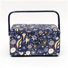 Enchanted Park Sewing Box Navy Blue/Yellow/White