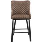 Montreal Junior Dining Chair, Faux Leather Brown