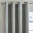 Ensley Chenille Thermal Eyelet Curtains Grey
