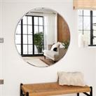 Apartment Round Wall Mirror, 115cm Grey