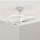 Cortez 2 Arm LED Chrome Ceiling Fitting Silver