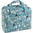 Hobby Gift Blue Scotty Dogs Sewing Machine Bag Blue/Brown