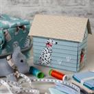 Hobby Gift Blue Scotty Dog Sewing Case Blue